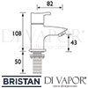 Bristan Capri Bath Taps Dimensions